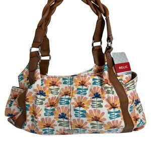 NWT Relic Womens Heidi Double Handle Shoulder Bag Light Floral